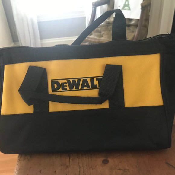 Dewalt Drawstring Bag Backpack Black with Yellow Dewalt Logo